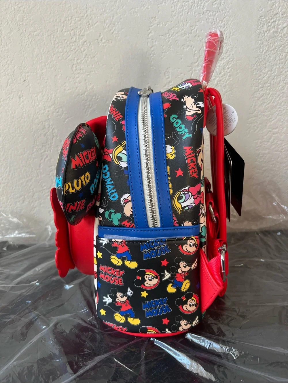 Loungefly Disney Mickey Mouse and Friends Mini Backpack With Ears Headband - NWT